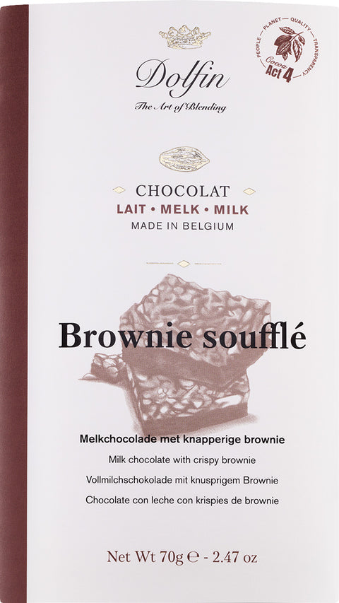 Dolfin Vollmilchschokolade mit Crispy Brownie